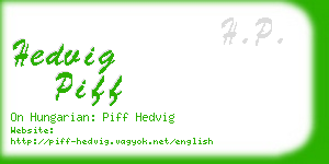 hedvig piff business card